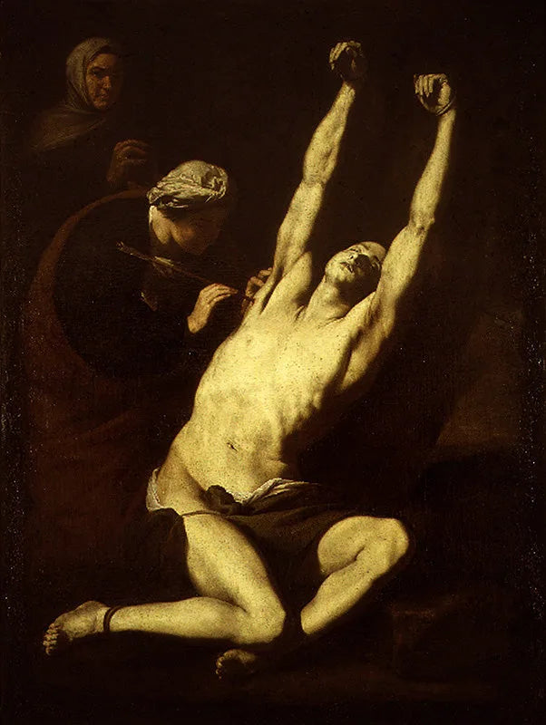 Saint Sébastien assisté de Sainte Irène - Jusepe de Ribera image 1 reproduction de peinture à l’huile