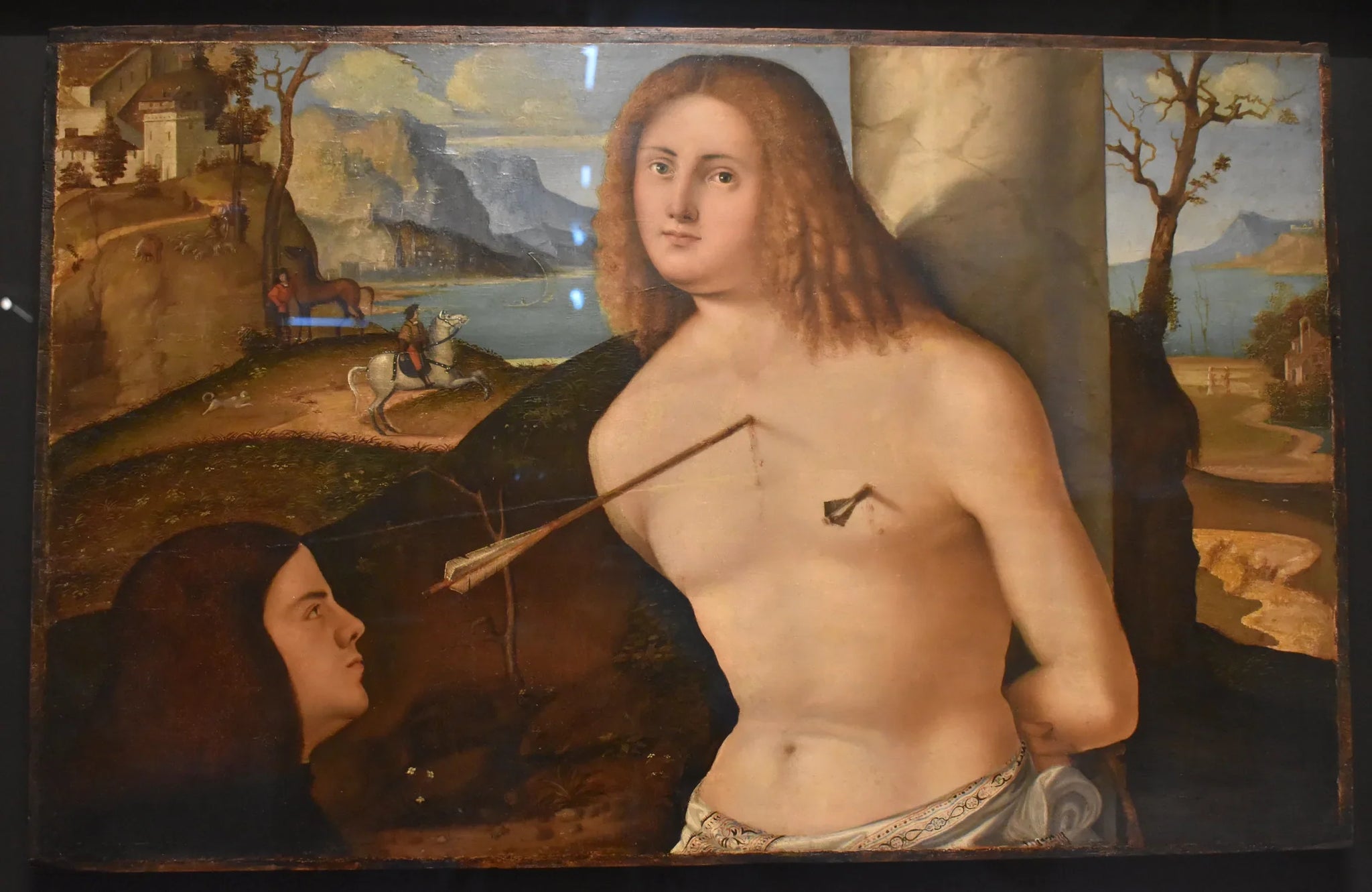 Saint Sébastien au donateur - Andrea Previtali image 1 tableau peint à l’huile sur toile