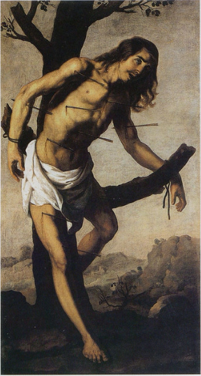 Saint Sébastien - Francisco de Zurbarán image 1 reproduction de peinture à l’huile
