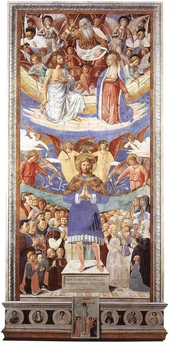 Saint Sébastien Intercesseur - Benozzo Gozzoli image 1 reproduction de peinture à l’huile