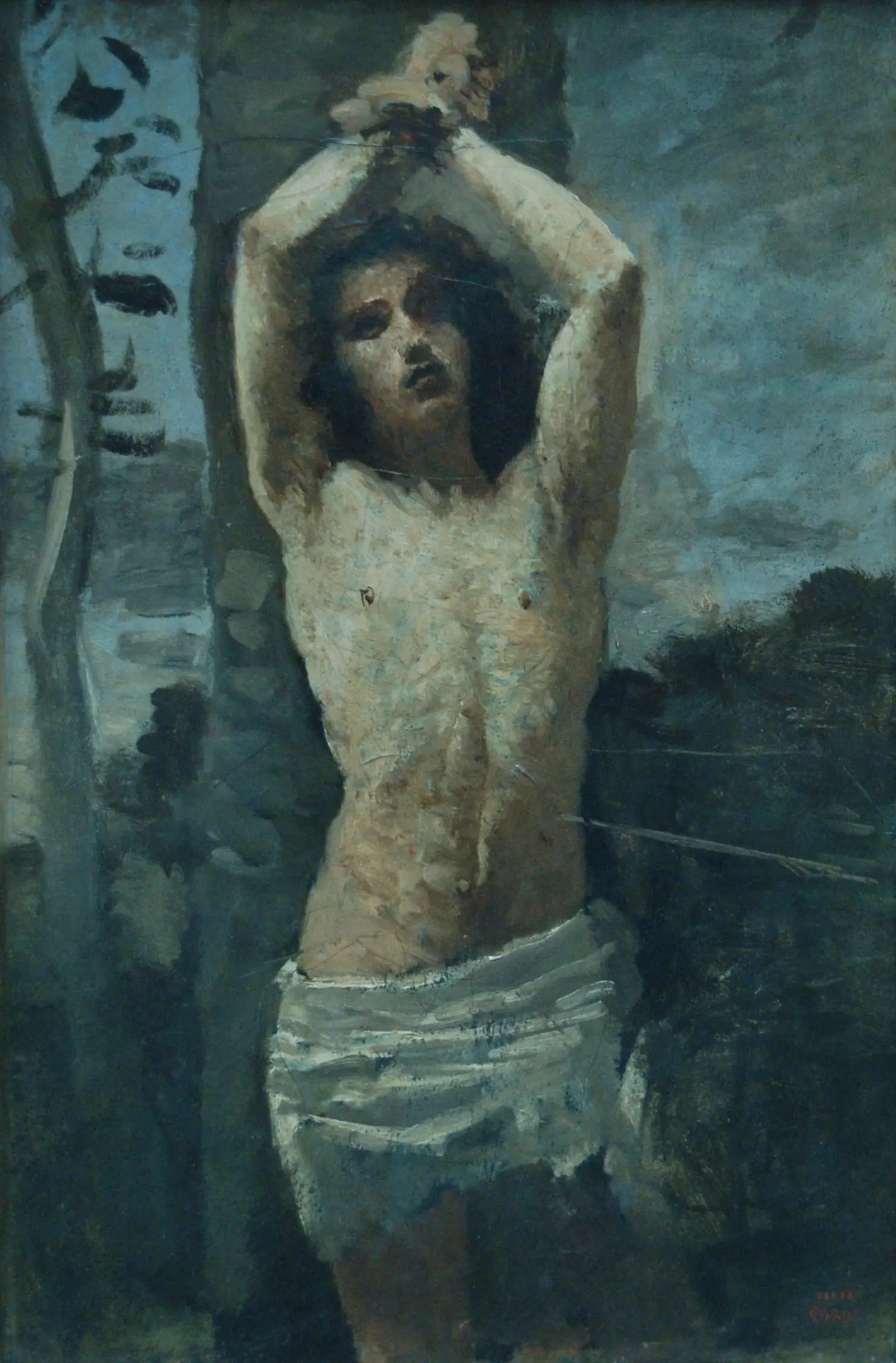 Saint Sébastien - Jean-Baptiste Camille Corot image 1 copie peinte à la main à l’huile