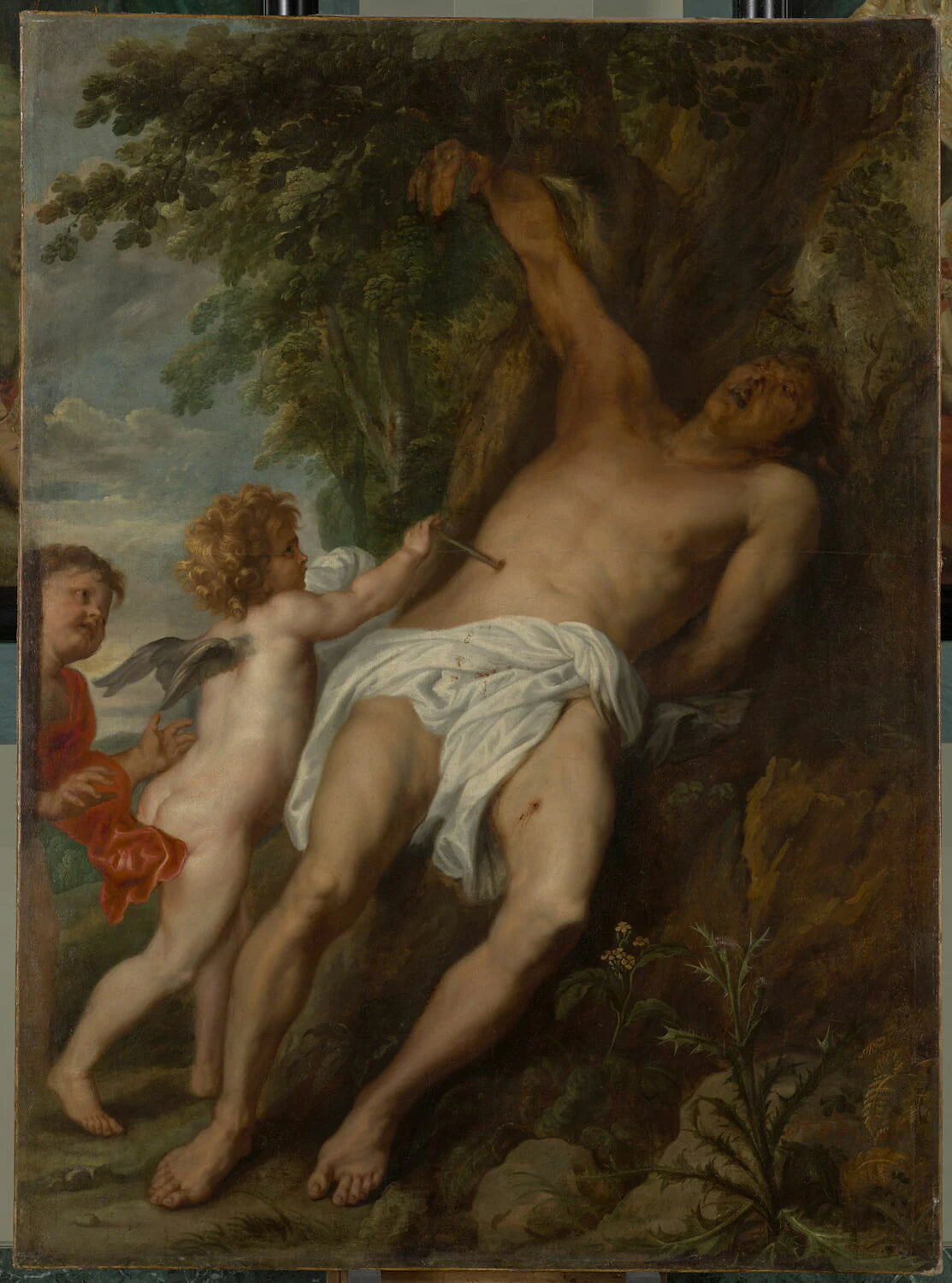 Saint Sébastien secouru par les anges après son supplice - Antoon van Dyck
