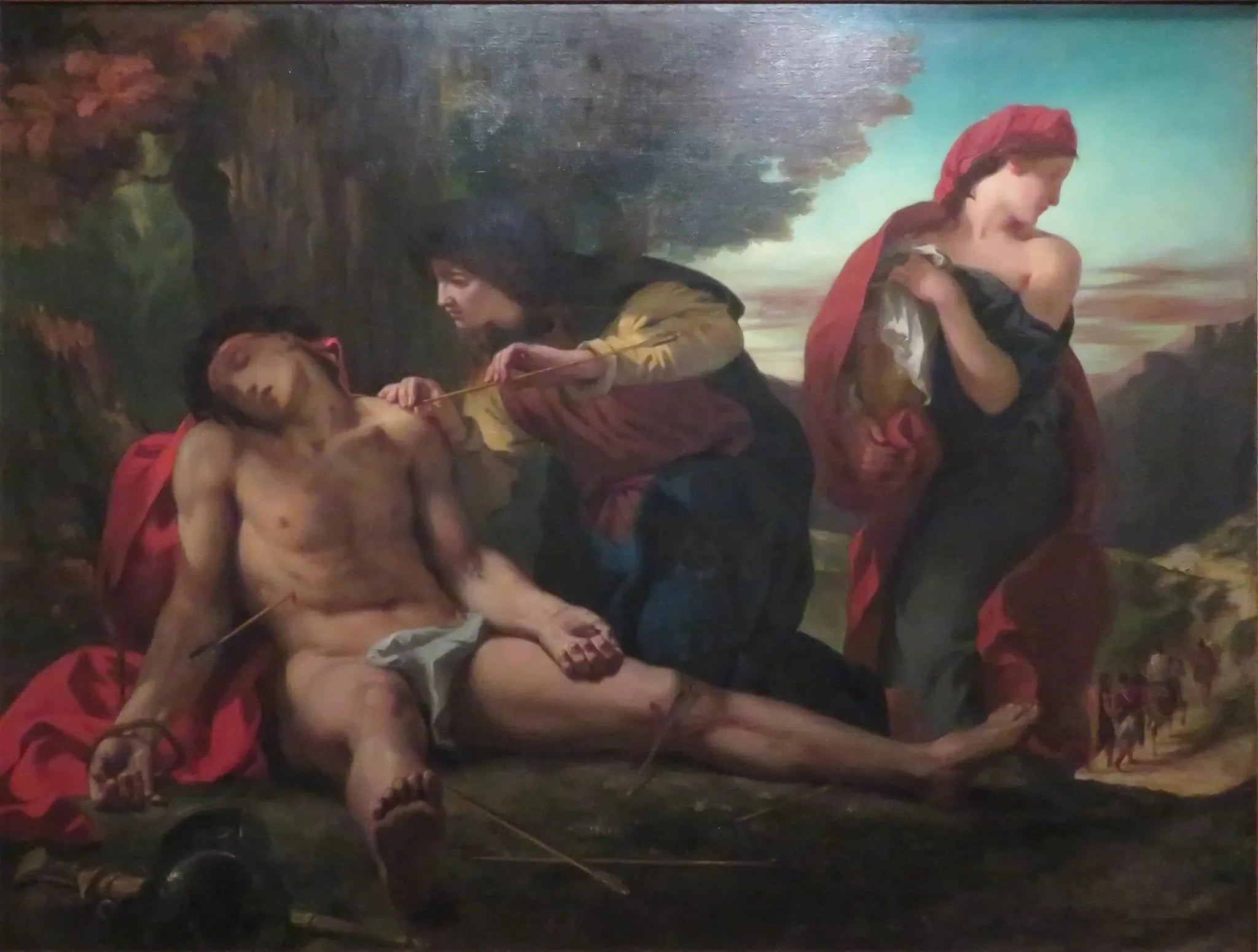 Saint Sébastien secouru par les saintes femmes - Eugène Delacroix image 1 reproduction artisanale de tableau