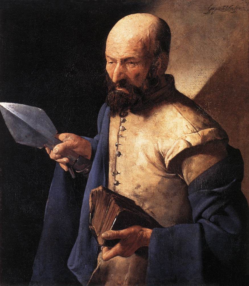 Saint Thomas à la pique - Georges de La Tour image 1 tableau peint à l’huile sur toile