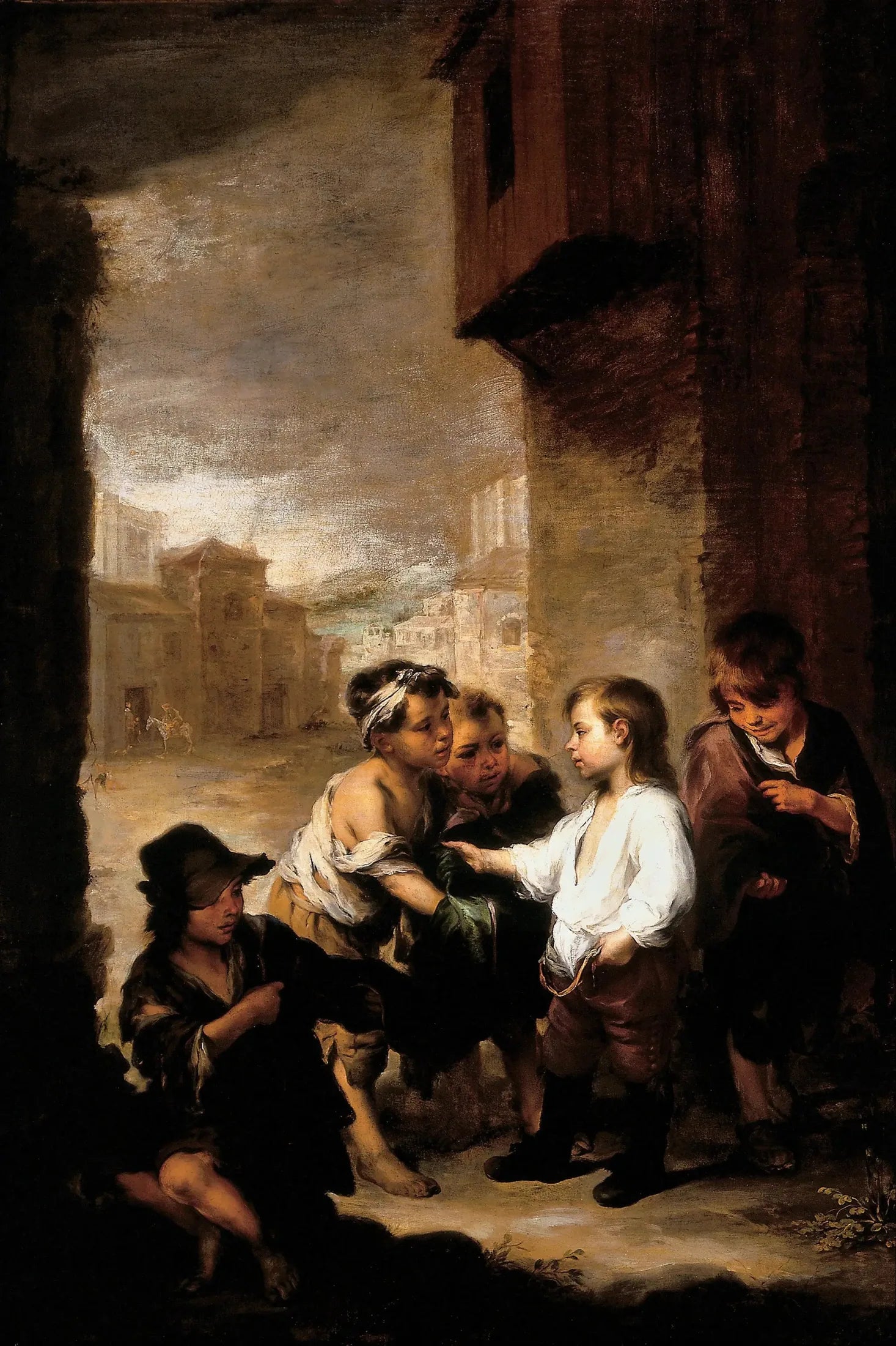 Saint Thomas de Villanueva partageant ses vêtements entre des garçons mendiants - Bartolomé Esteban Murillo image 1 reproduction réalisée par Alpha Reproduction