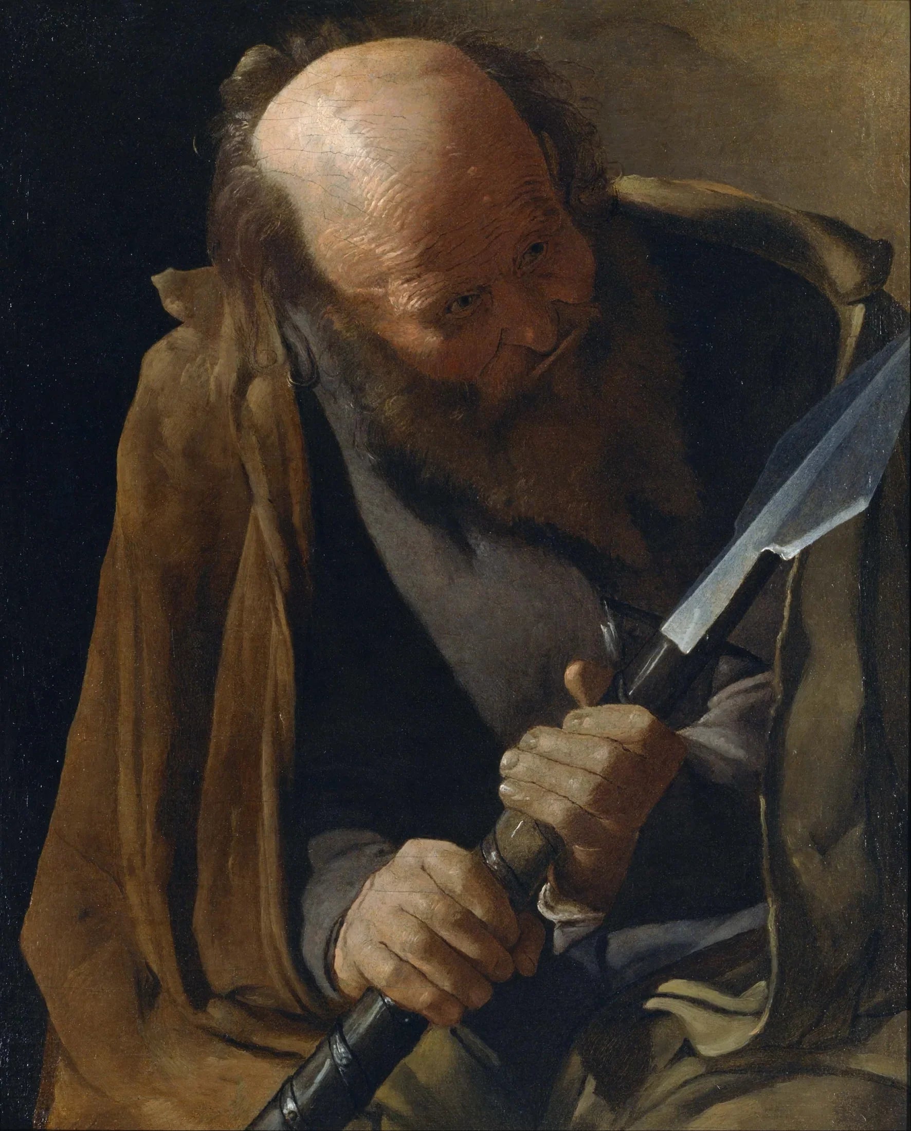 Saint Thomas - Georges de La Tour image 1 copie de tableau peinte à la main