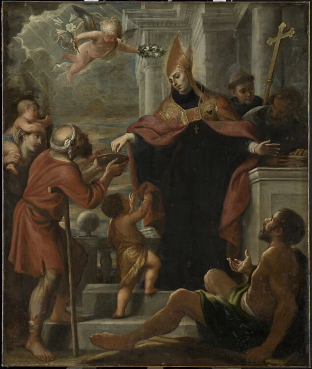 Saint Thomas de Villeneuve (1486-1555) distribuant les aumônes - Mateo Cerezo