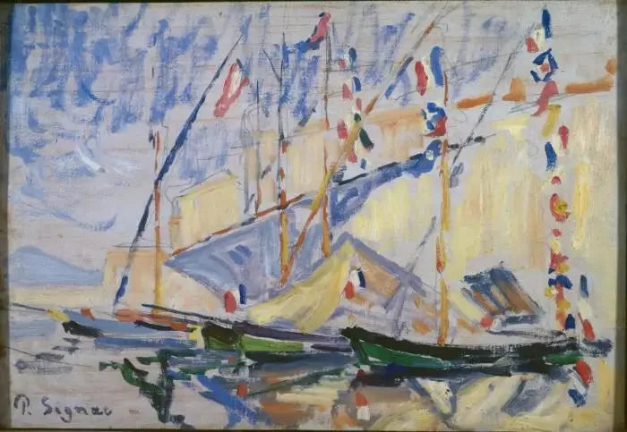 Saint-Tropez - Paul Signac image 1 reproduction de peinture à l’huile