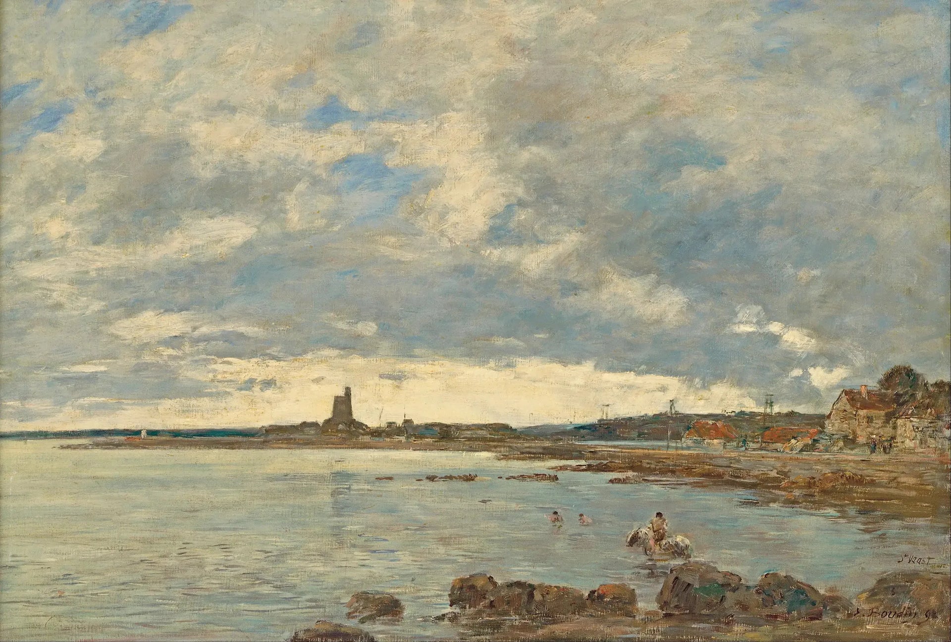 Saint-Vaast-la-Hougue - Eugène Boudin image 1 tableau peint à l’huile sur toile
