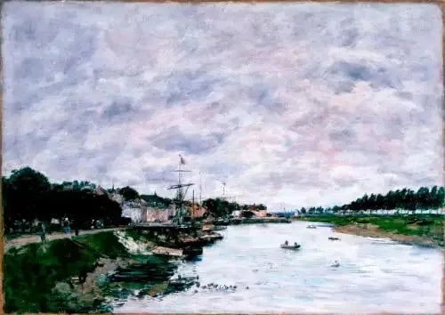 Saint-Valéry-sur-Somme - Eugène Boudin image 1 tableau peint à l’huile sur toile