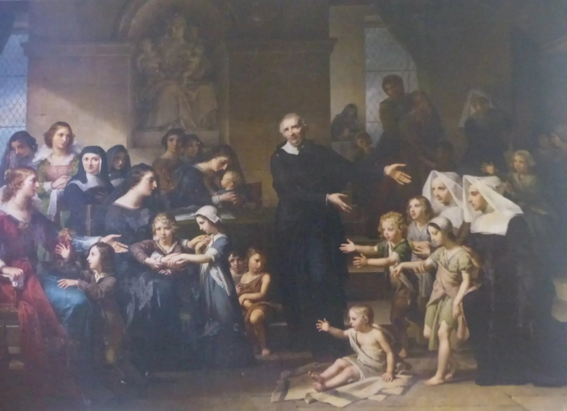 Saint Vincent de Paul prêchant la charité - Charles Meynier image 1 reproduction d’œuvre d’art à l’huile