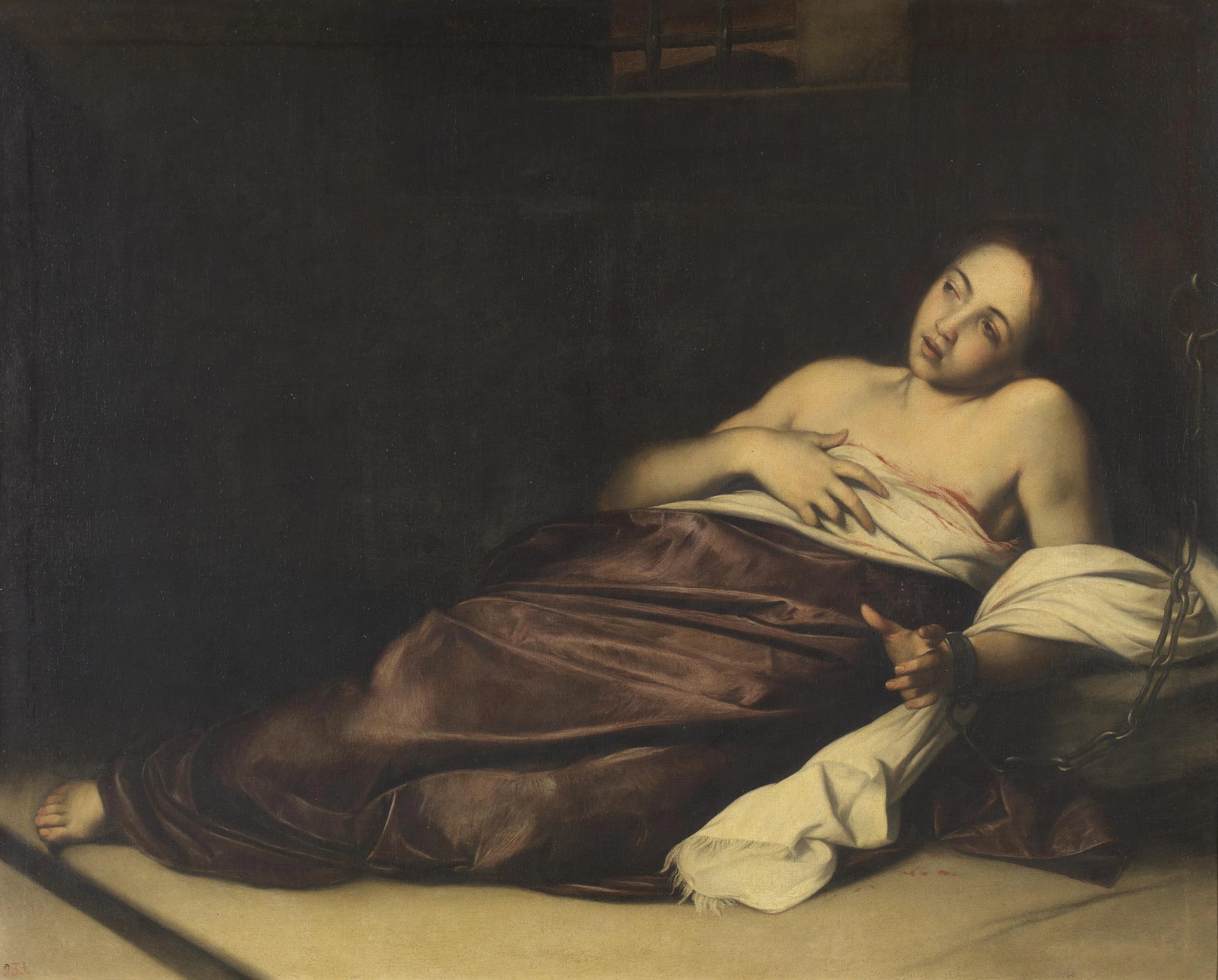 Sainte Agathe dans sa cellule - Andrea Vaccaro