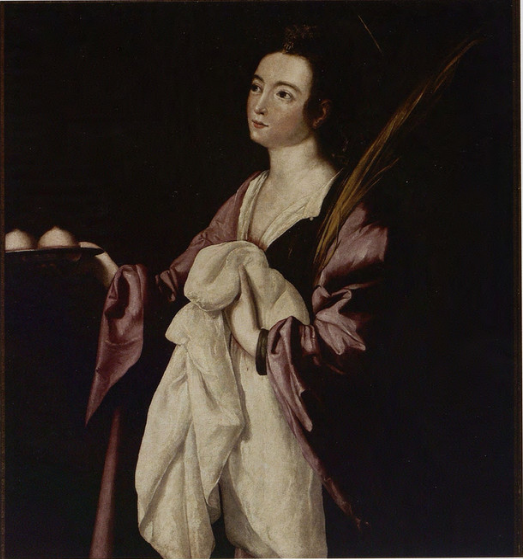 Sainte Agathe - Francisco de Zurbarán image 1 reproduction réalisée par Alpha Reproduction