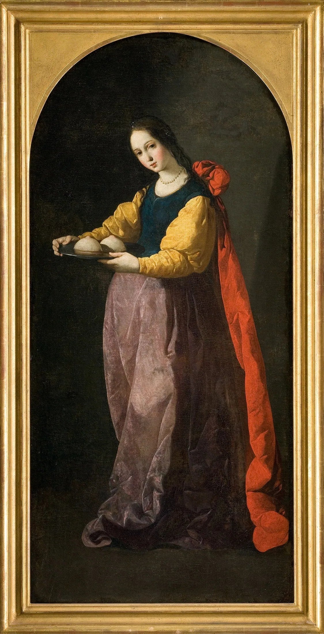 Sainte-Agathe - Francisco de Zurbarán image 1 copie peinte à la main à l’huile