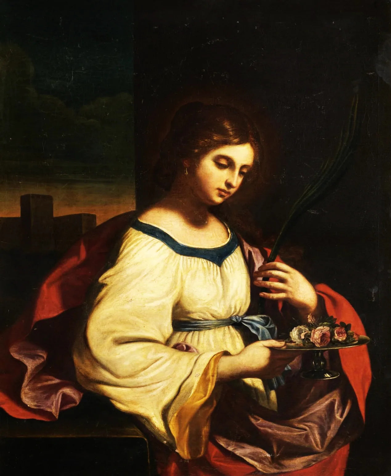 Sainte Agathe - Guercino image 1 copie peinte à la main à l’huile