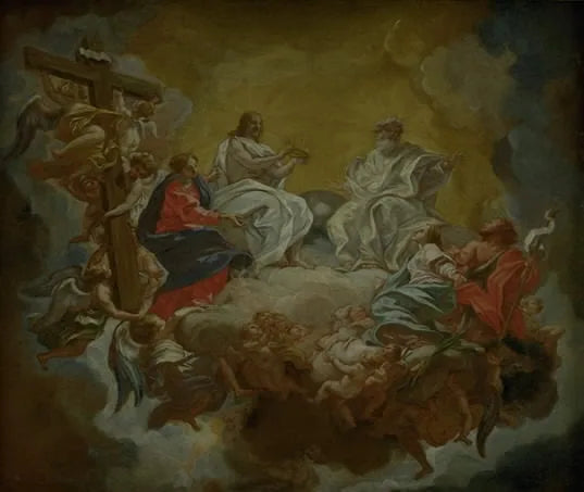 Sainte Agnès dans la Gloire - Giovanni Battista Gaulli image 1 reproduction de peinture à l’huile