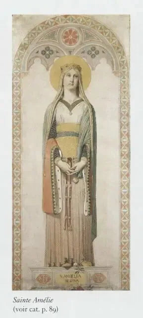 Sainte Amélie, reine de Hongrie - Jean-Auguste-Dominique Ingres image 1 reproduction artisanale de tableau