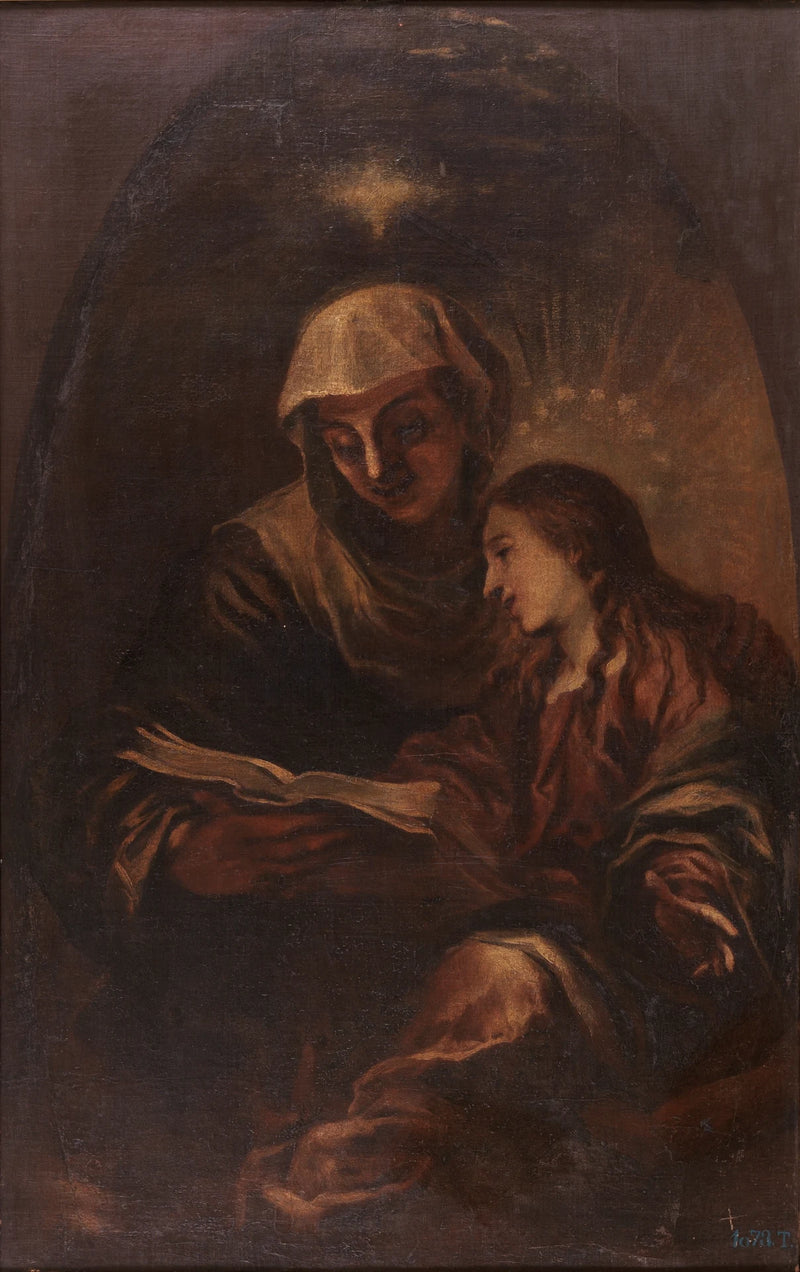 Sainte Anne apprenant à lire à la Vierge - Francisco Herrera el Mozo