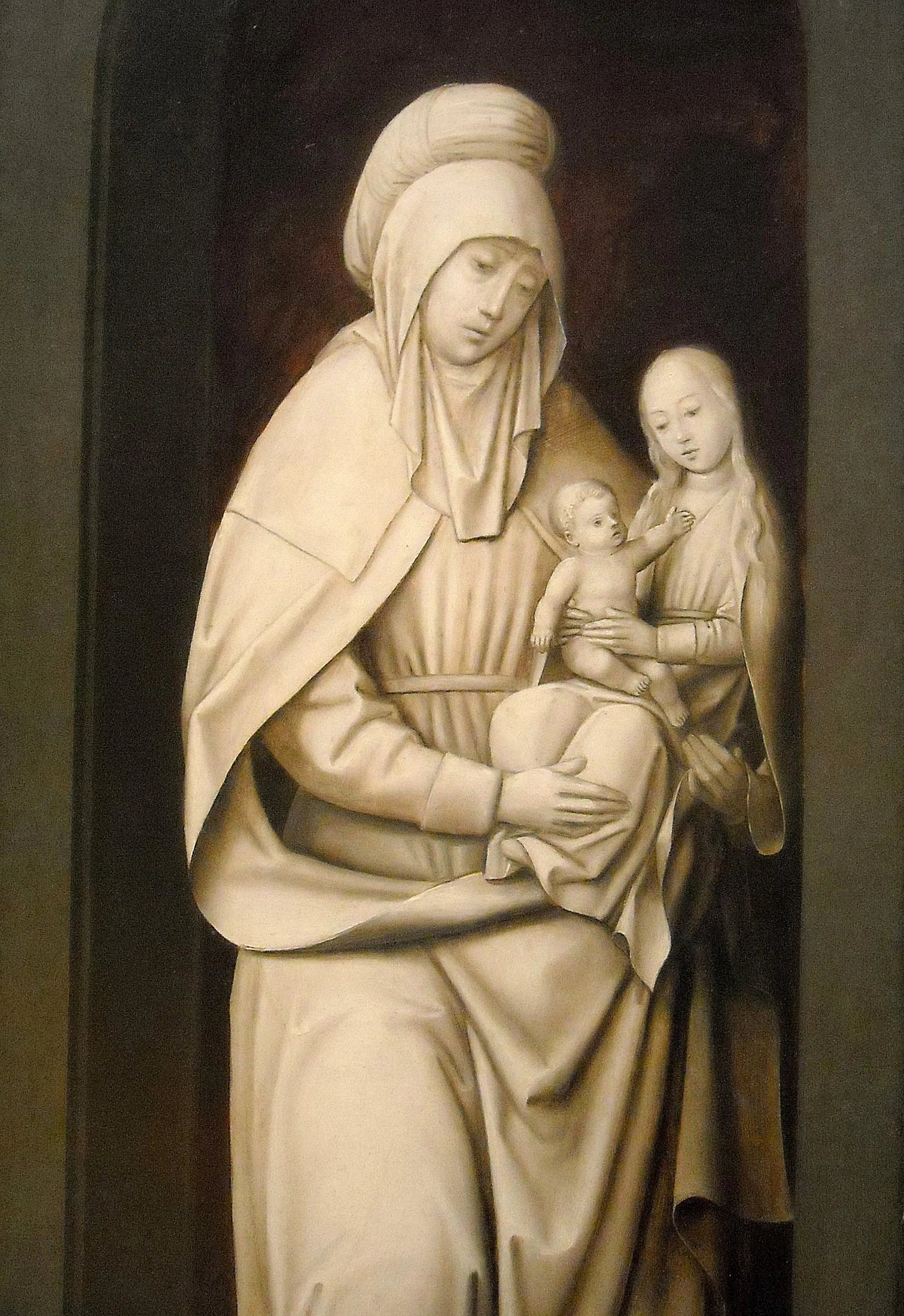 Sainte Anne avec la Vierge et l'Enfant Jésus - Joachim Patinier image 1 reproduction artisanale de tableau