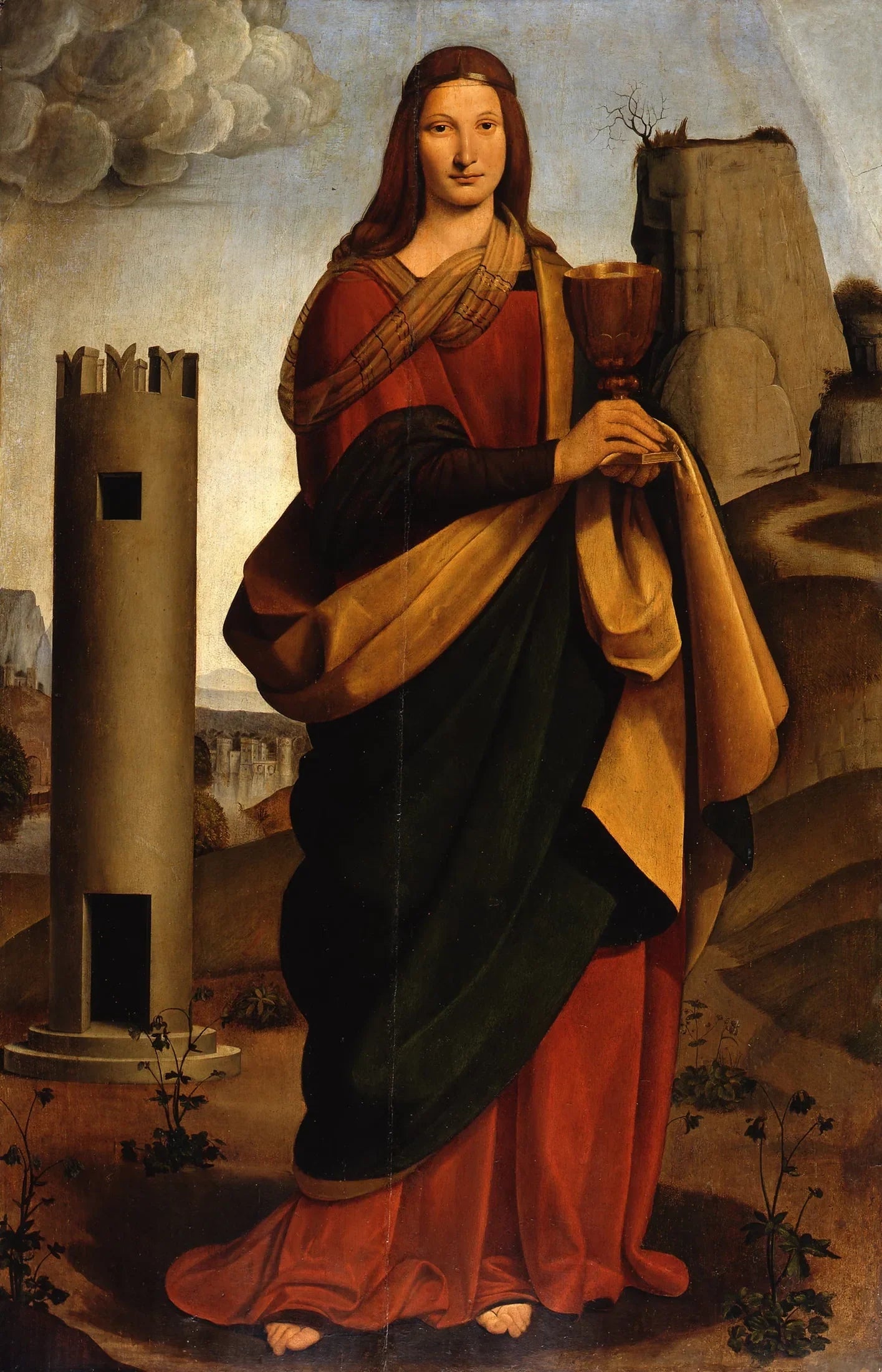 Sainte-Barbe - Giovanni Antonio Boltraffio image 1 reproduction de peinture à l’huile