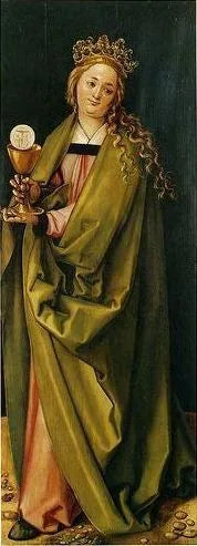 Sainte Barbe - Hans Baldung Grien image 1 tableau peint à l’huile sur toile
