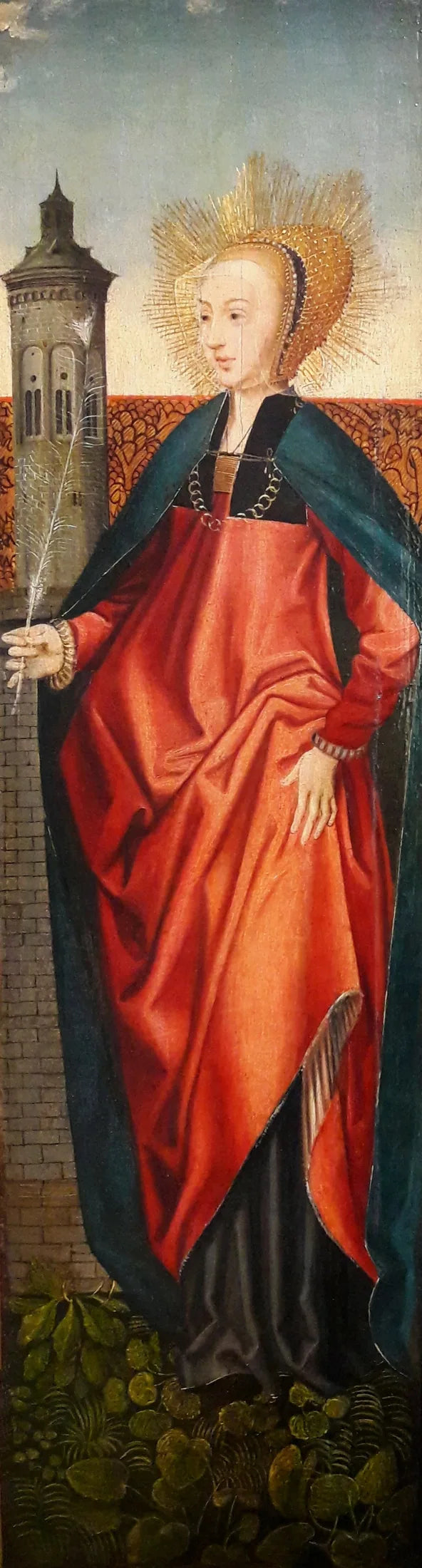 Sainte Barbe. - Jacob Cornelisz van Oostsanen image 1 copie de tableau peinte à la main