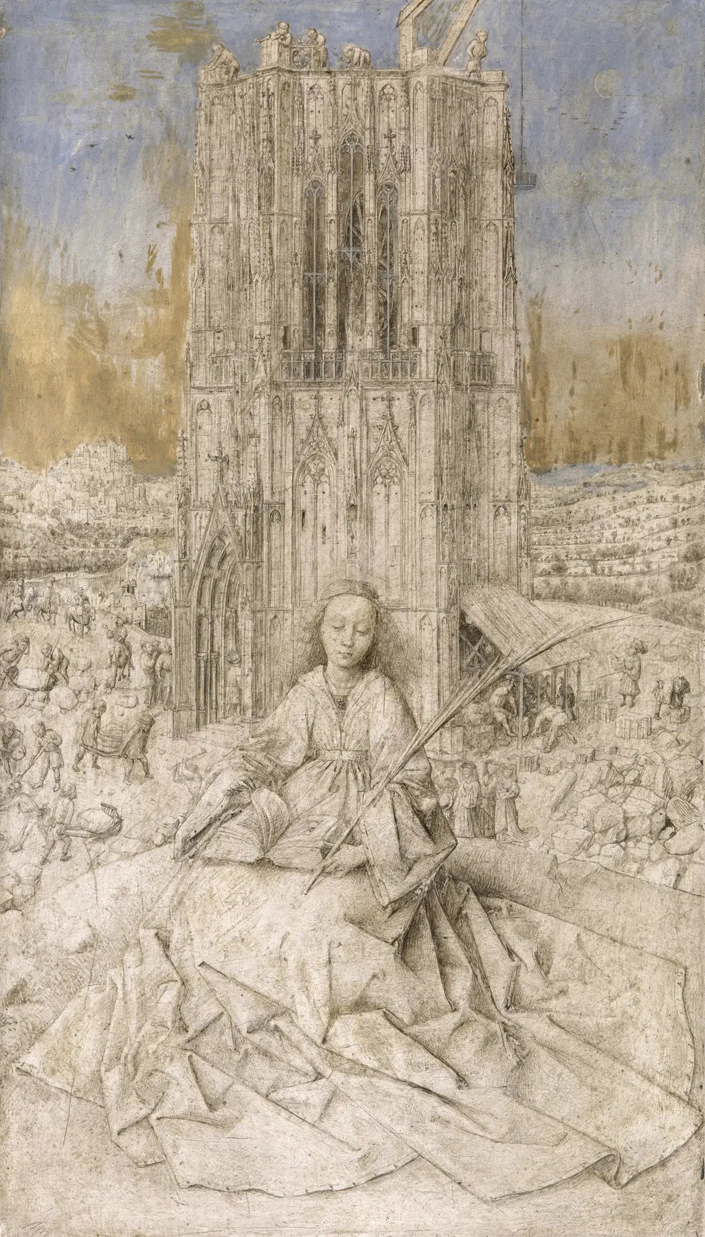 Sainte-Barbe - Jan van Eyck image 1 copie de tableau peinte à la main