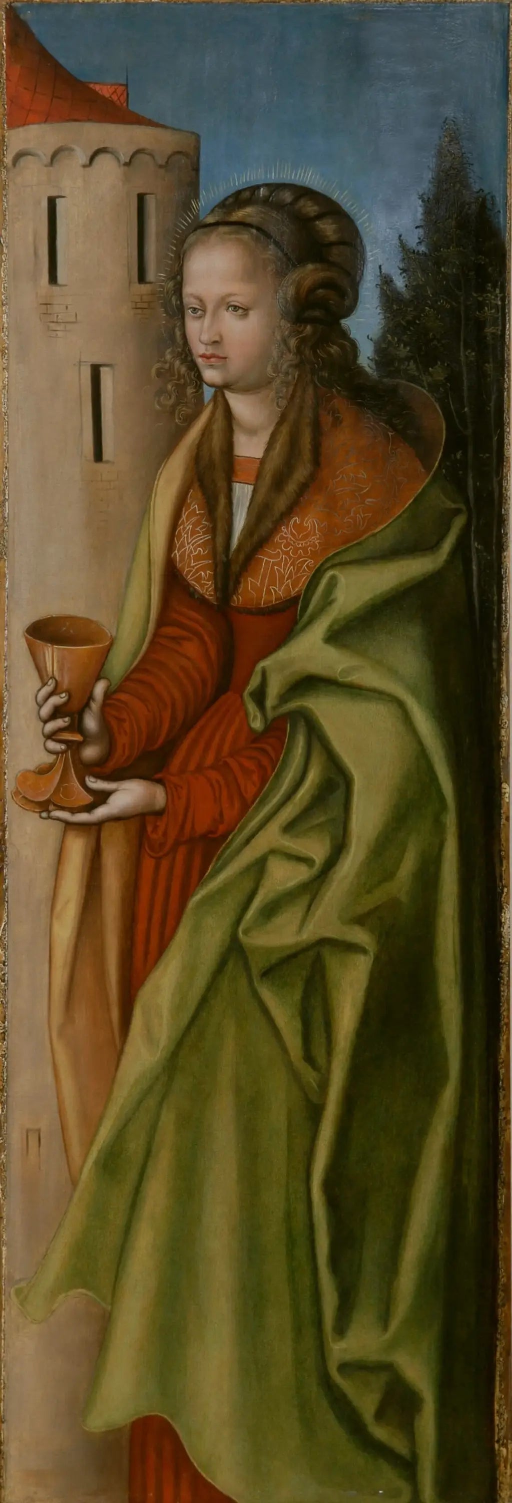 Sainte Barbe - Lucas Cranach the Elder image 1 tableau peint à l’huile sur toile