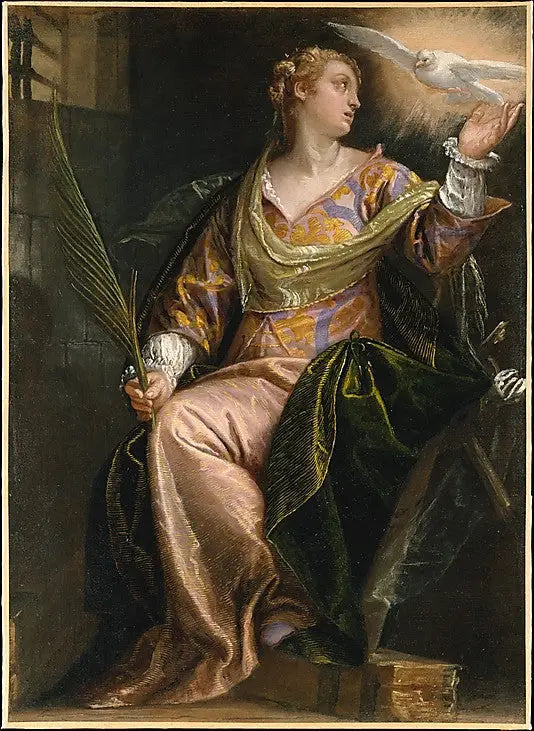 Sainte Catherine d'Alexandrie en prison - Paul Véronèse image 1 reproduction de peinture à l’huile