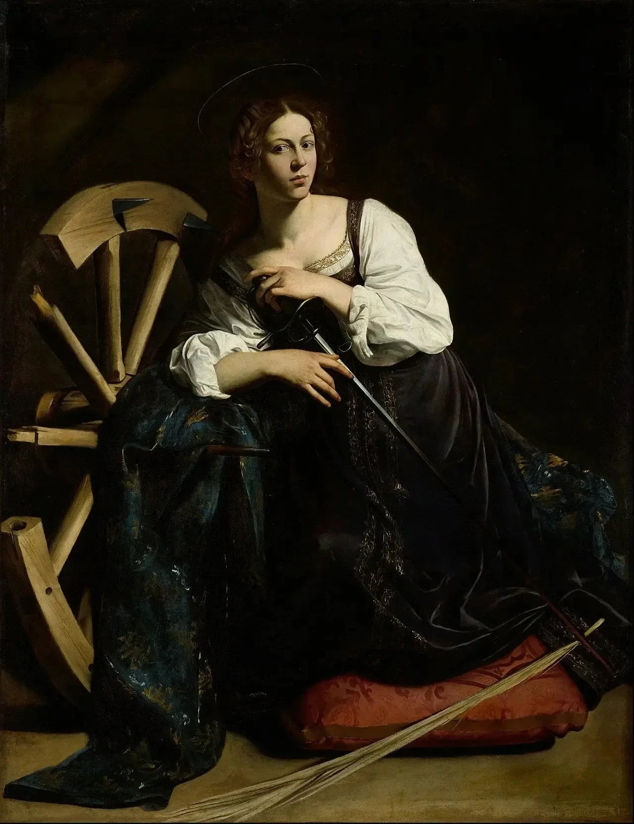 Sainte Catherine d'Alexandrie - Le Caravage image 1 reproduction de peinture à l’huile
