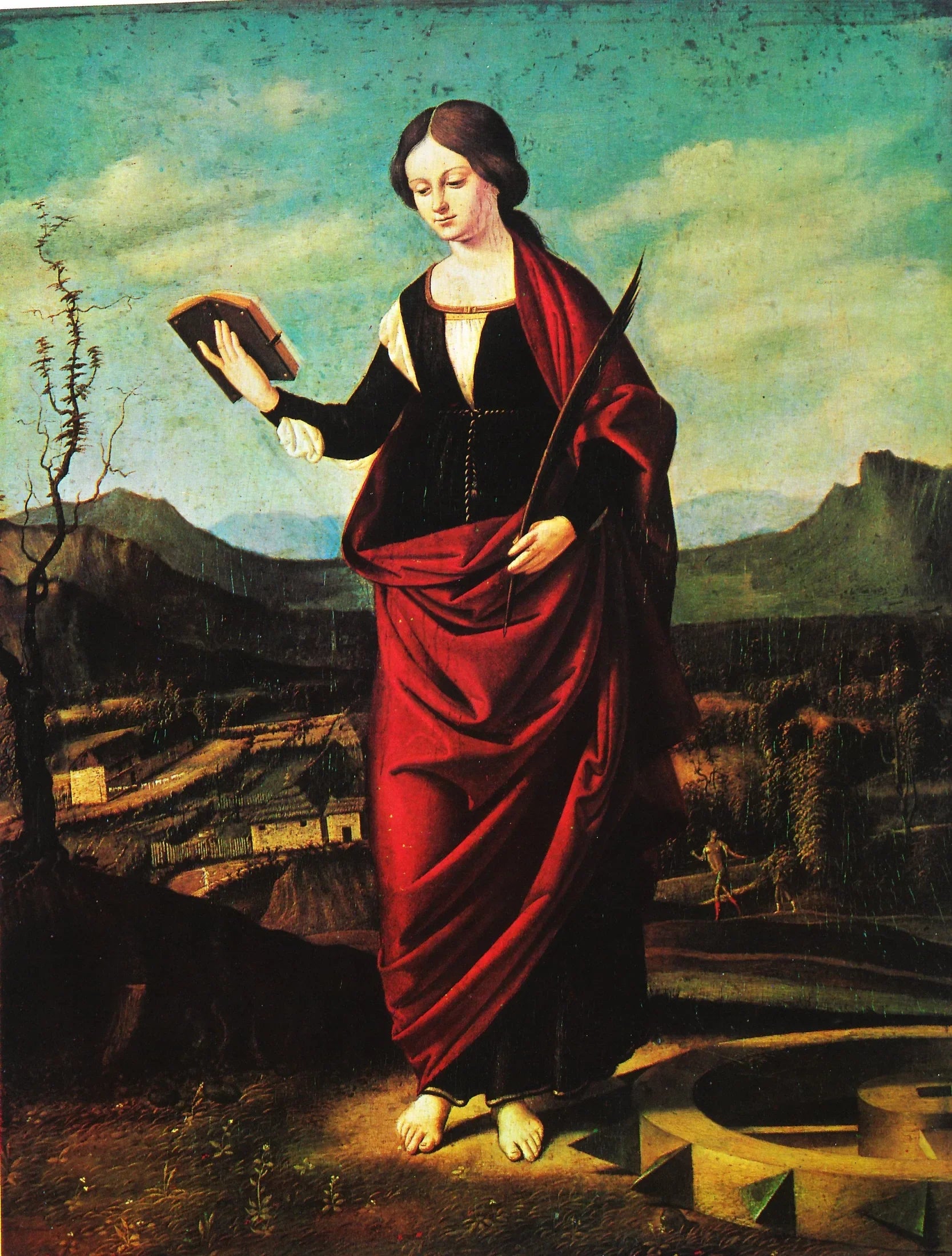 Sainte Catherine d'Alexandrie - Marco Basaiti image 1 reproduction de peinture à l’huile