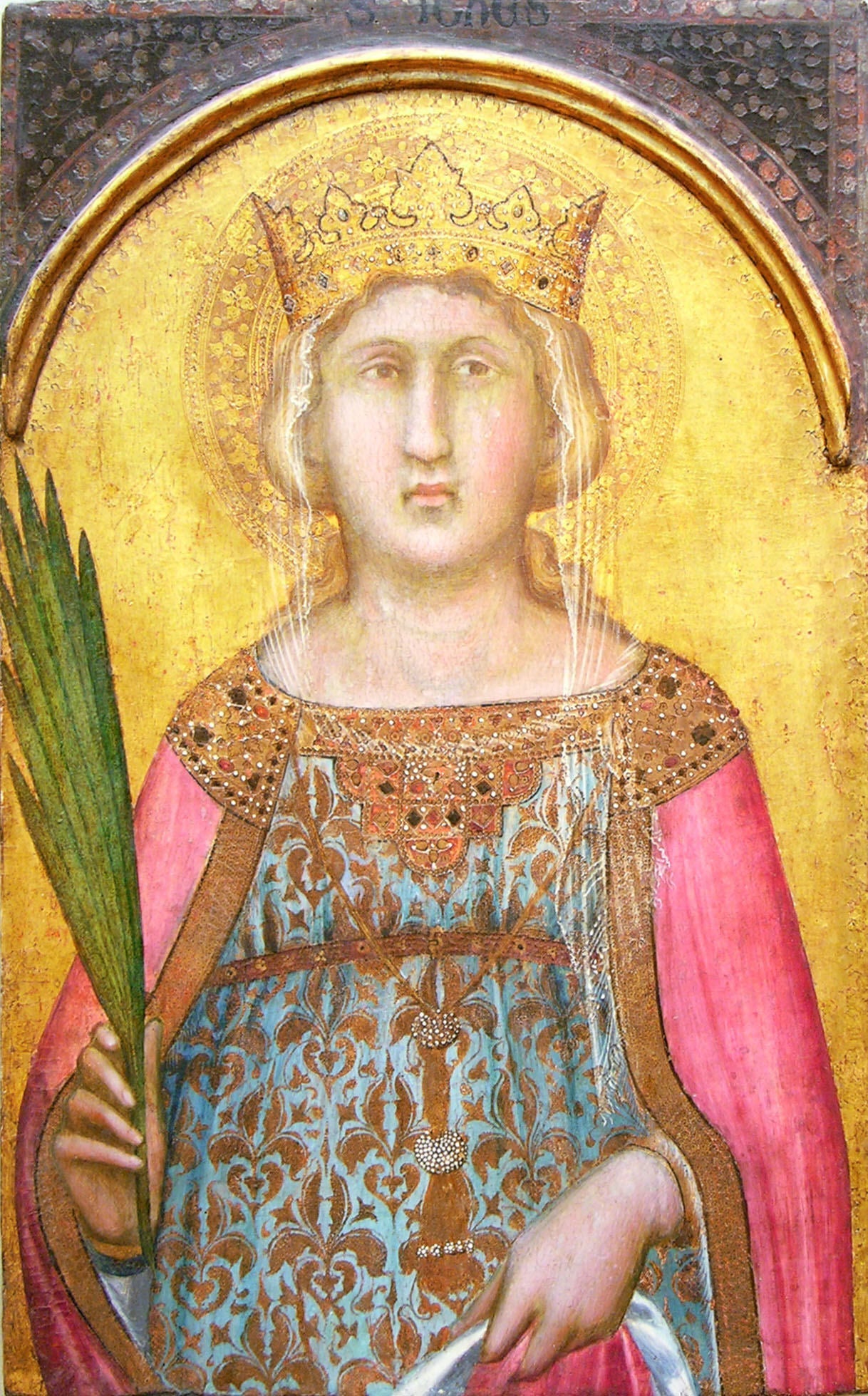 Sainte Catherine d'Alexandrie - Pietro Lorenzetti image 1 reproduction artisanale de tableau