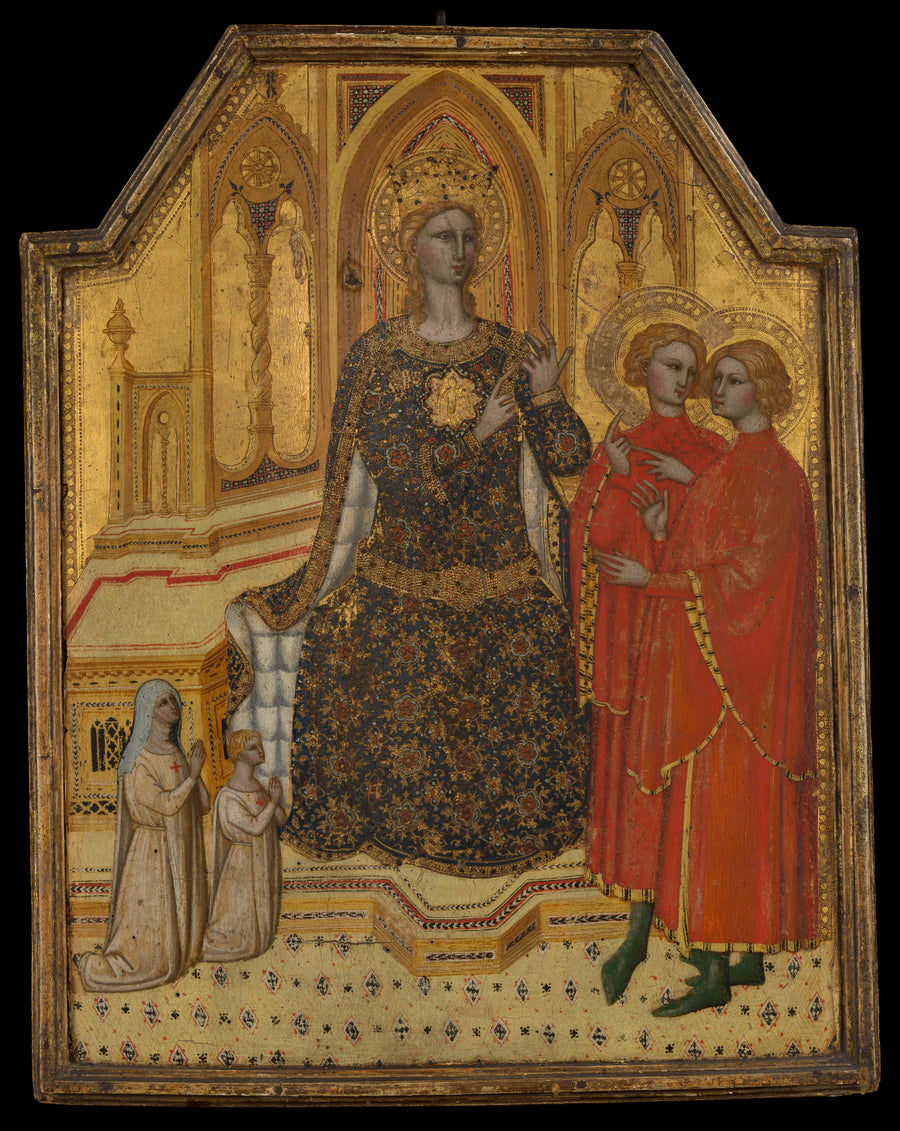 Sainte Catherine disputant et deux donateurs - Cenni di Francesco di Ser Cenni
