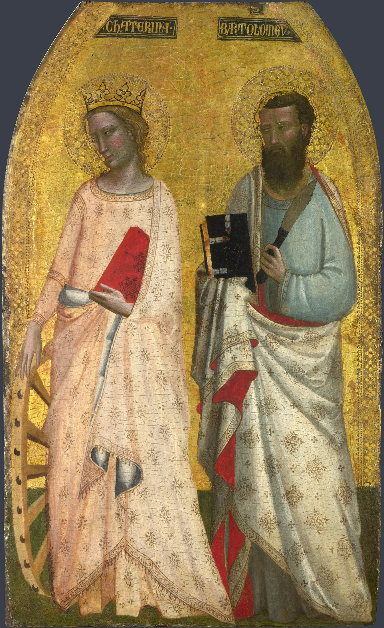 Sainte Catherine et Saint Barthélemy - Allegretto Nuzi image 1 reproduction artisanale de tableau