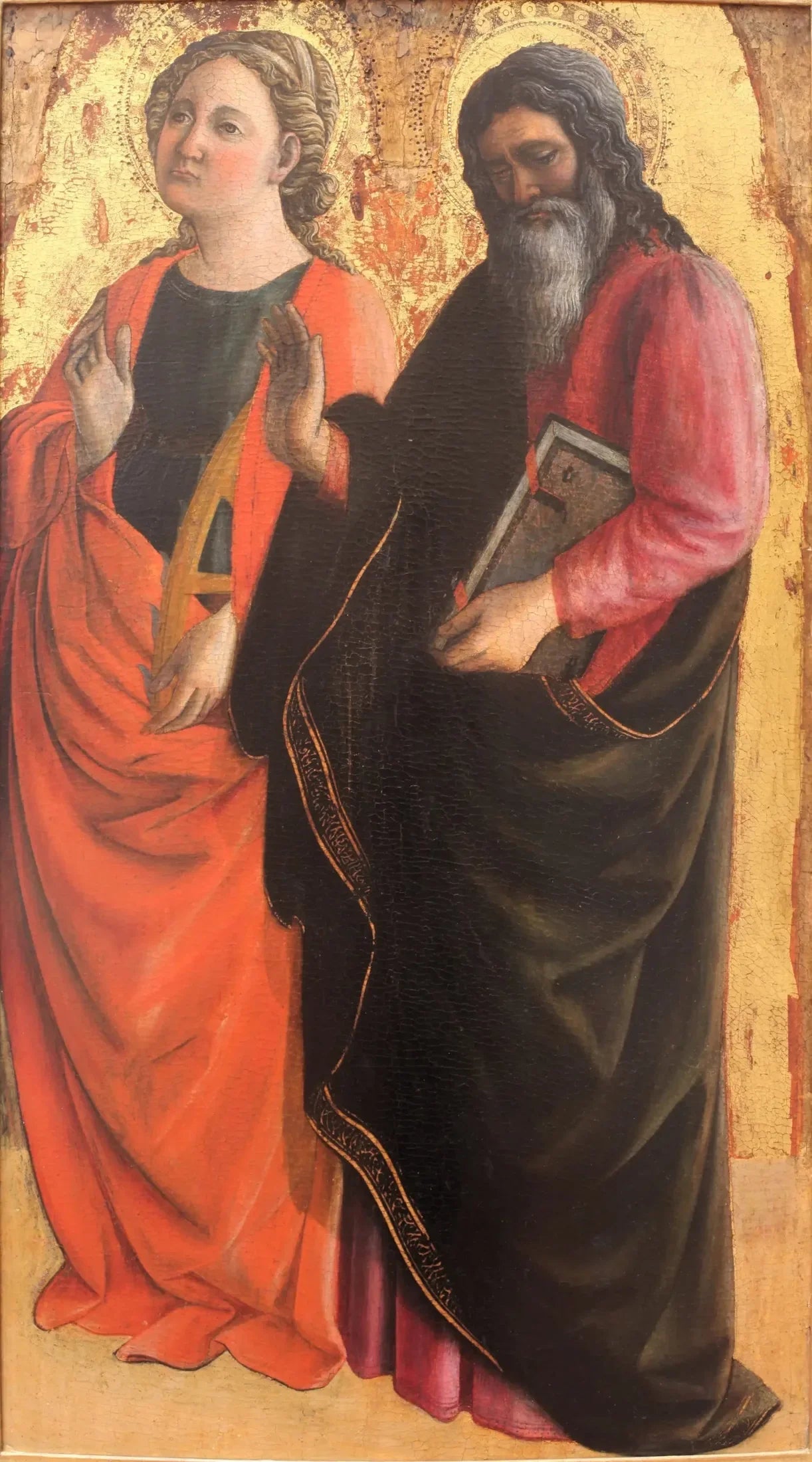 Sainte Catherine et un saint évangéliste - Fra Filippo Lippi image 1 reproduction de peinture à l’huile