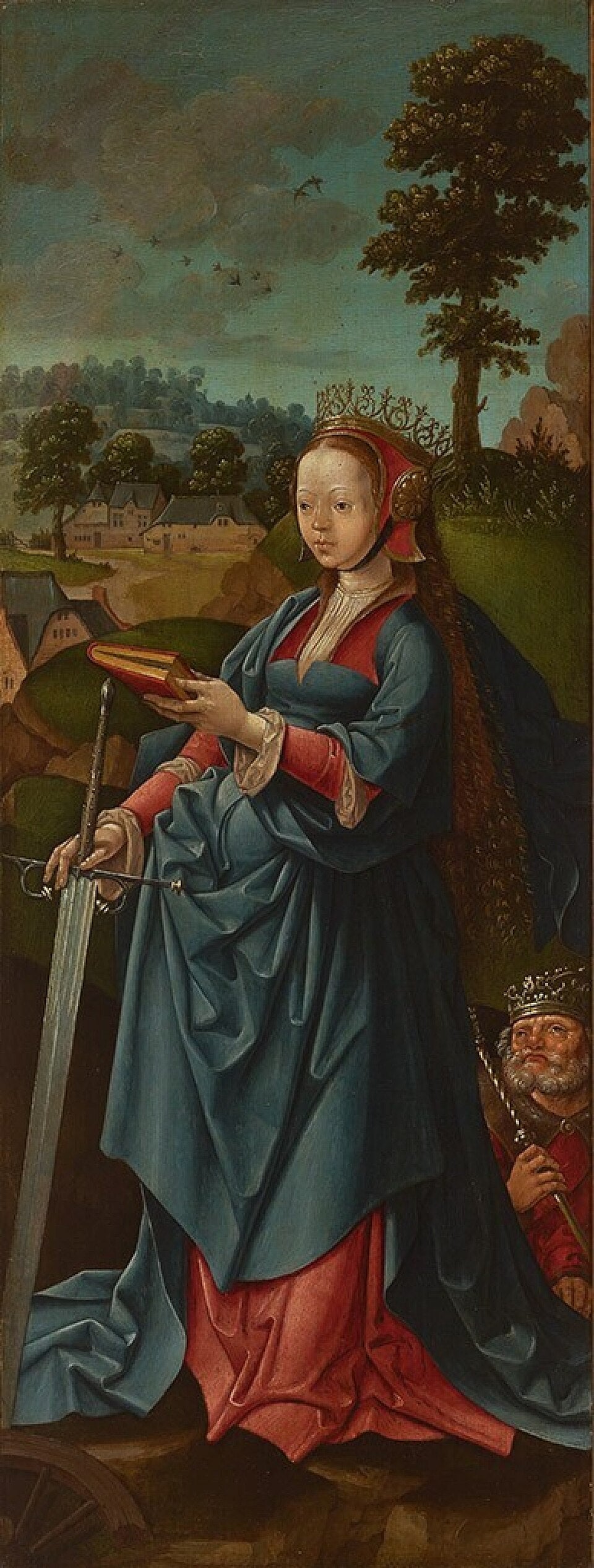 Sainte-Catherine - Jacob Cornelisz van Oostsanen image 1 copie peinte à la main à l’huile