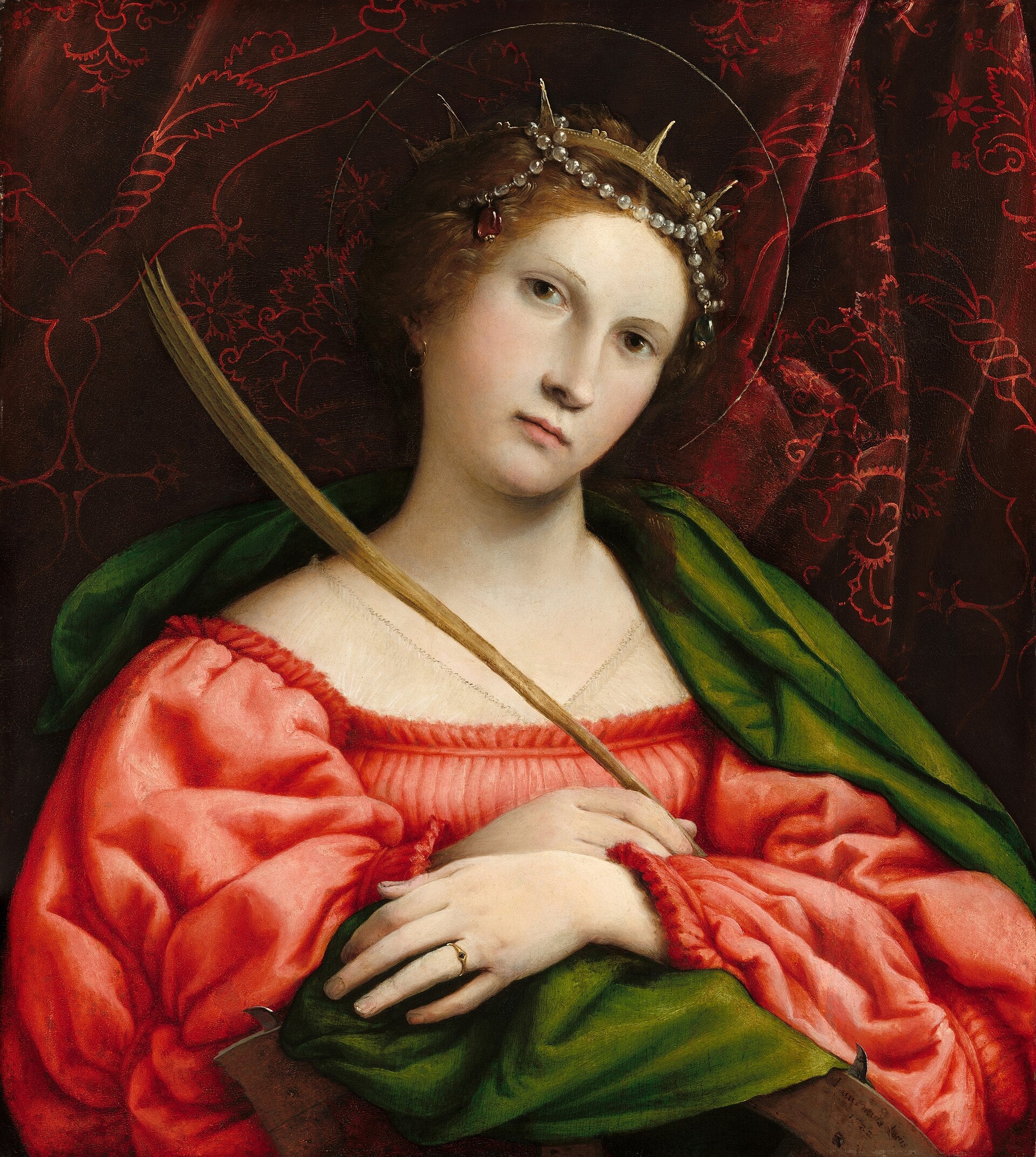 Sainte Catherine - Lorenzo Lotto image 1 copie peinte à la main à l’huile