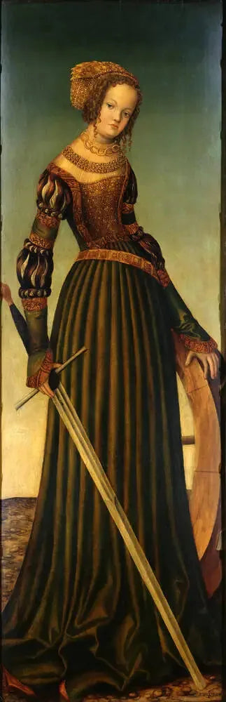 Sainte Catherine - Lucas Cranach the Elder image 1 reproduction réalisée par Alpha Reproduction