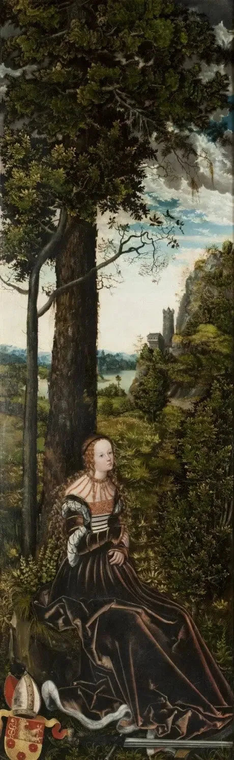Sainte Catherine - Lucas Cranach the Elder image 1 reproduction de peinture à l’huile