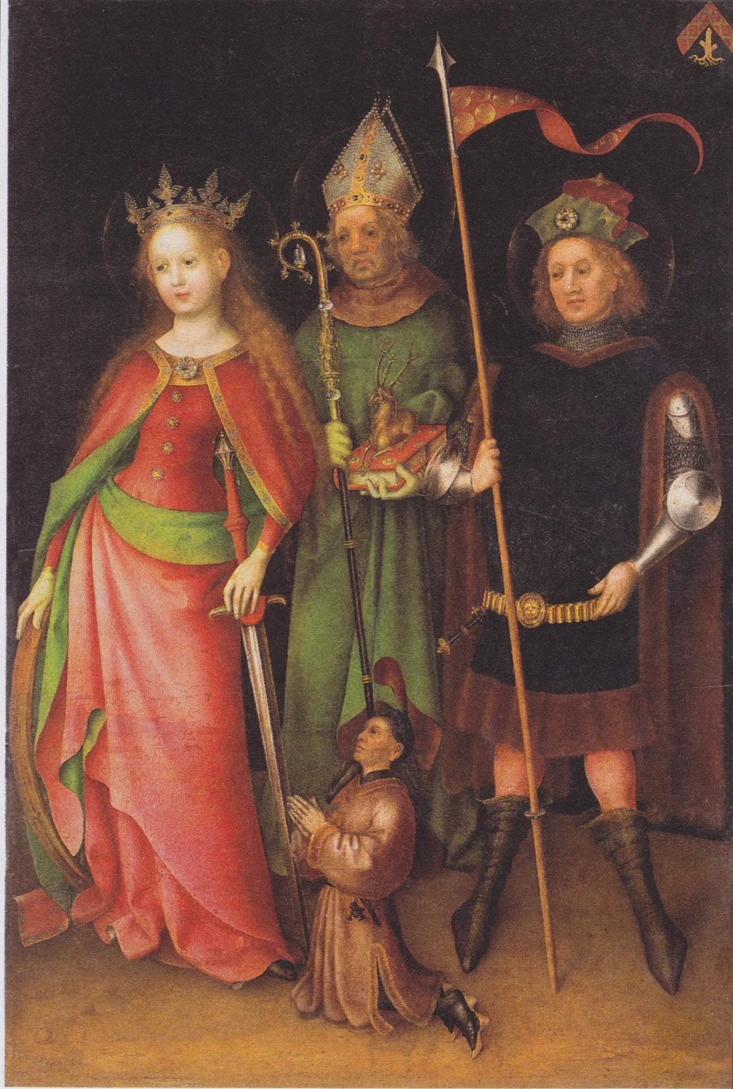 Sainte Catherine, Saint Hubert et Saint Quirinus (Autel du Jugement dernier) - Stefan Lochner image 1 reproduction réalisée par Alpha Reproduction