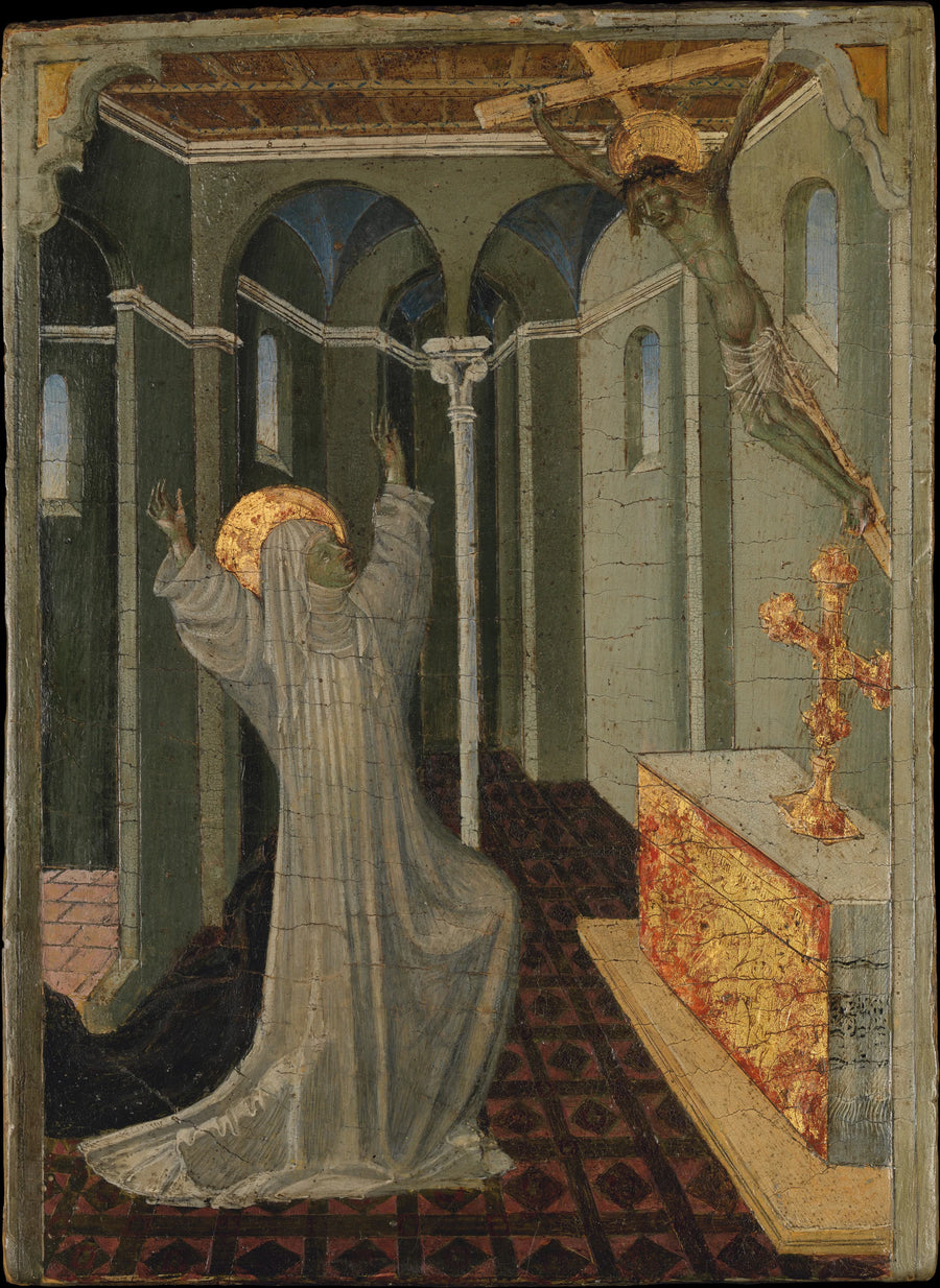 Sainte Catherine de Sienne recevant les stigmates - Giovanni di Paolo (Giovanni di Paolo di Grazia)