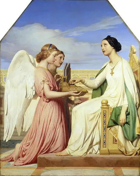Sainte Cécile et les Anges - Paul Delaroche image 1 reproduction artisanale de tableau