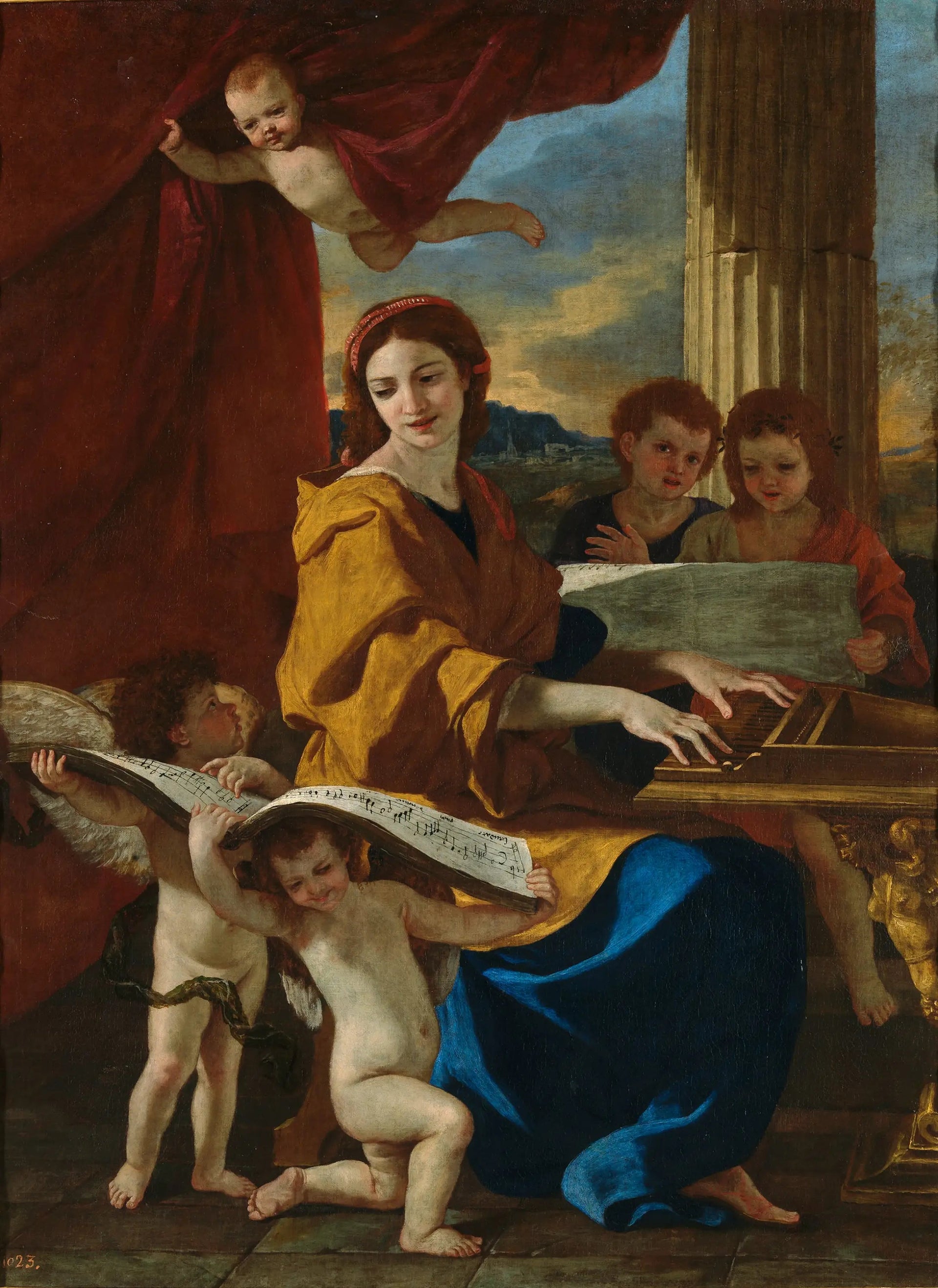 Sainte-Cécile - Nicolas Poussin image 1 reproduction artisanale de tableau
