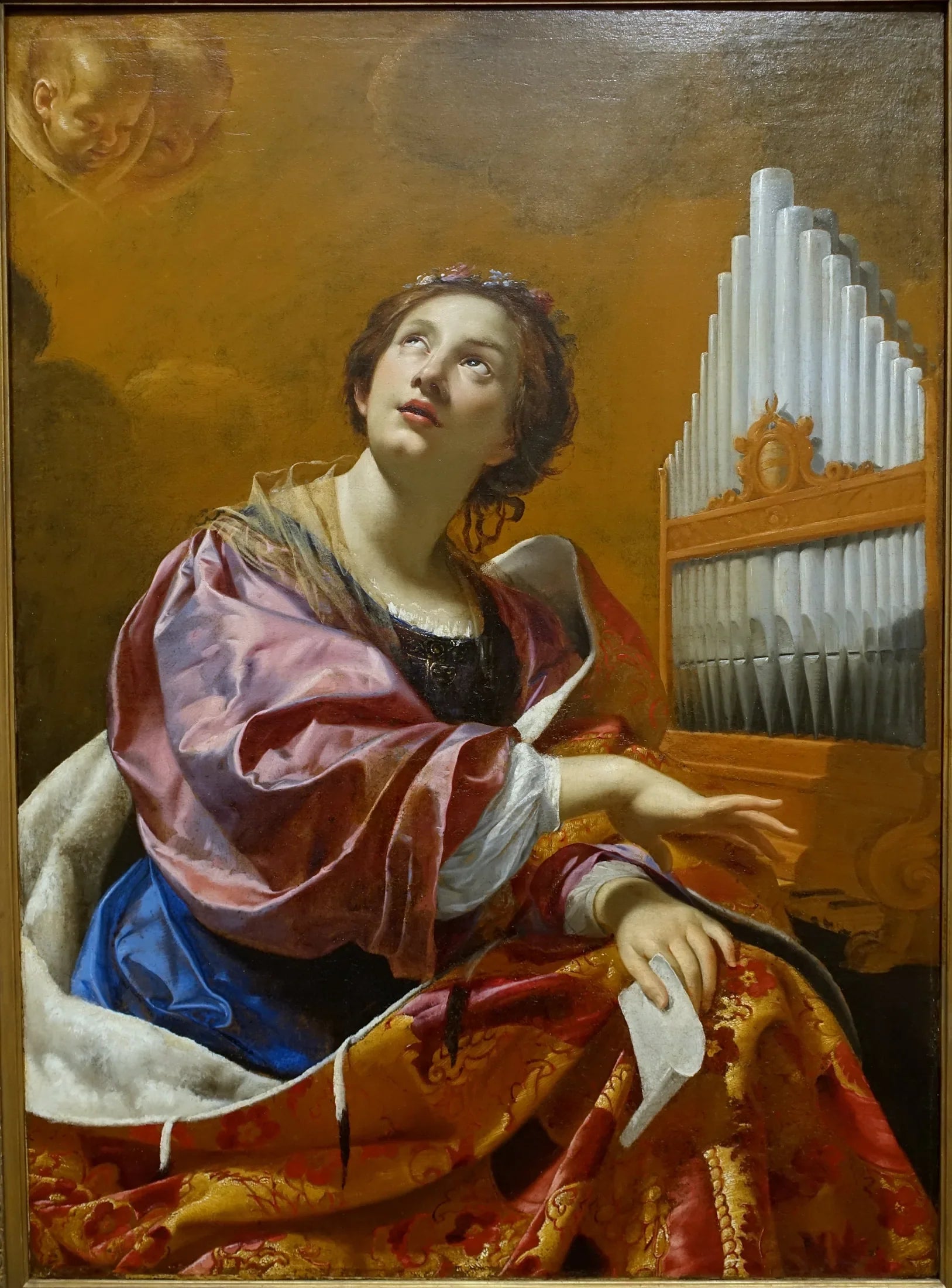 Sainte Cécile - Simon Vouet image 1 tableau peint à l’huile sur toile