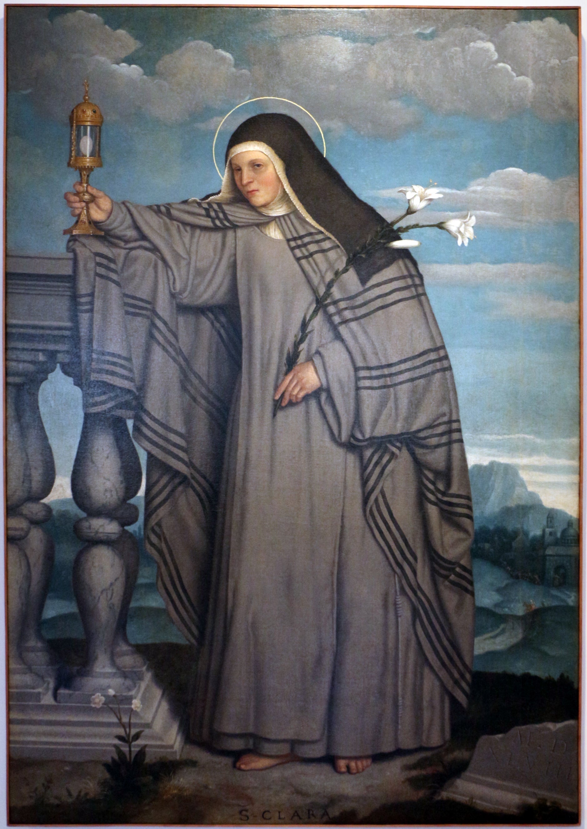 Sainte Chiara - Giovanni Battista Moroni image 1 reproduction artisanale de tableau