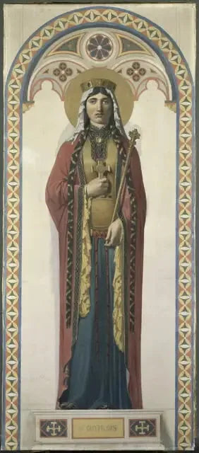 Sainte Clotilde, femme de Clovis - Jean-Auguste-Dominique Ingres image 1 copie peinte à la main à l’huile