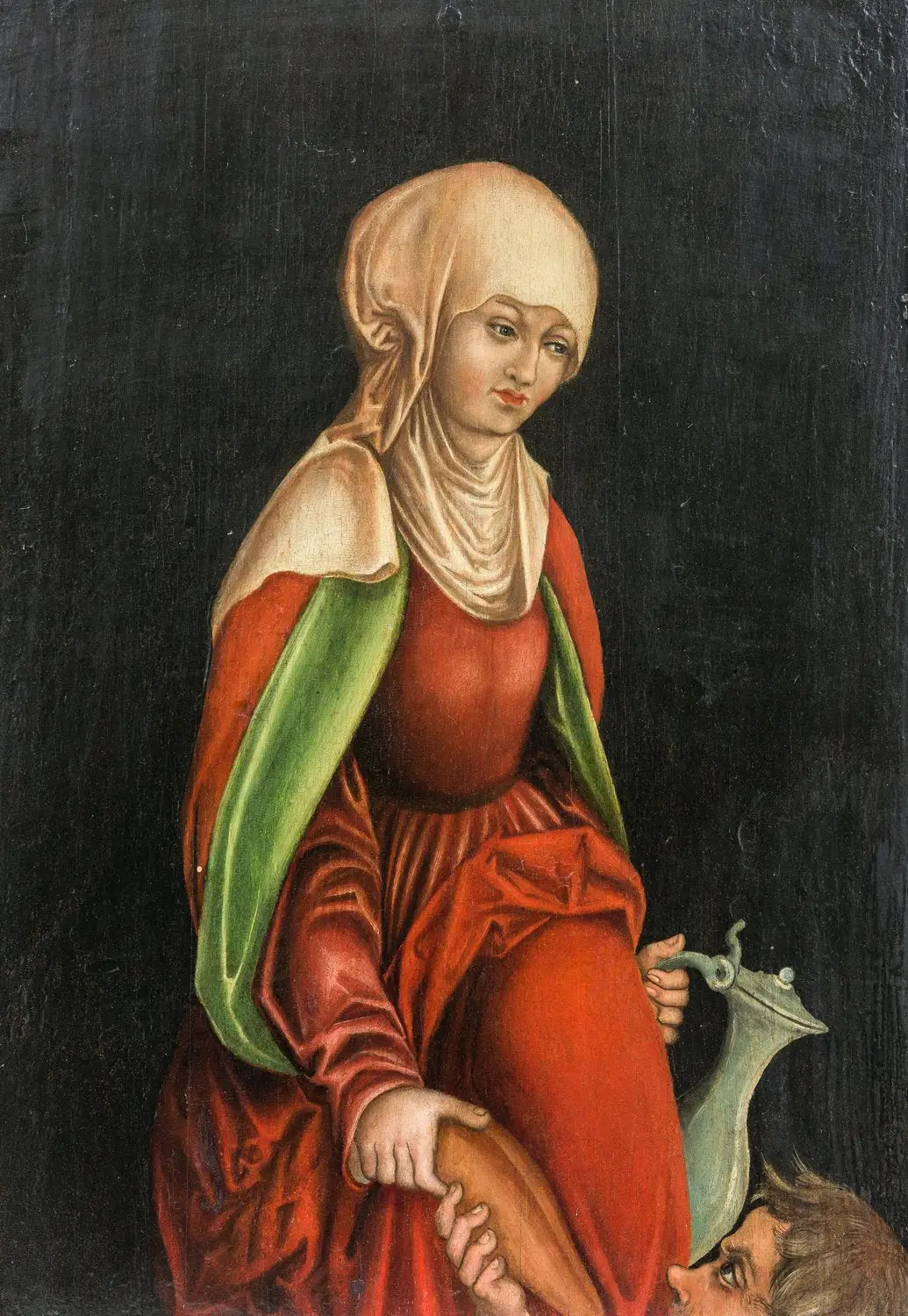 Sainte Élisabeth de Thuringe donne du pain et de l'eau à un mendiant - Lucas Cranach the Elder image 1 copie de tableau peinte à la main