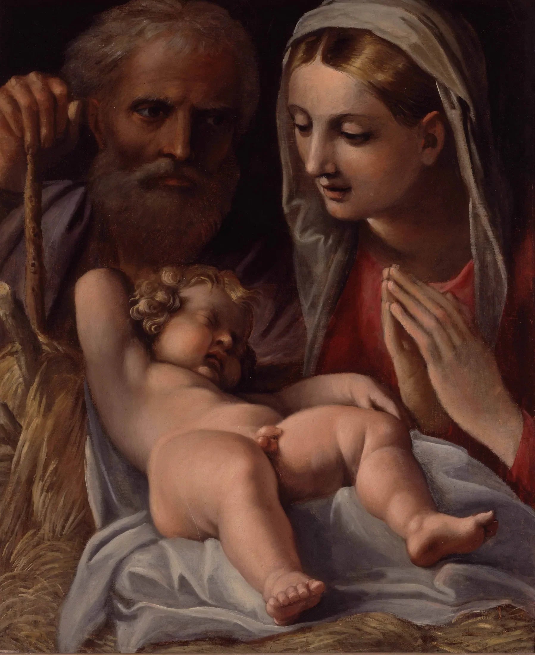 Sainte Famille - Annibale Carracci image 1 reproduction artisanale de tableau