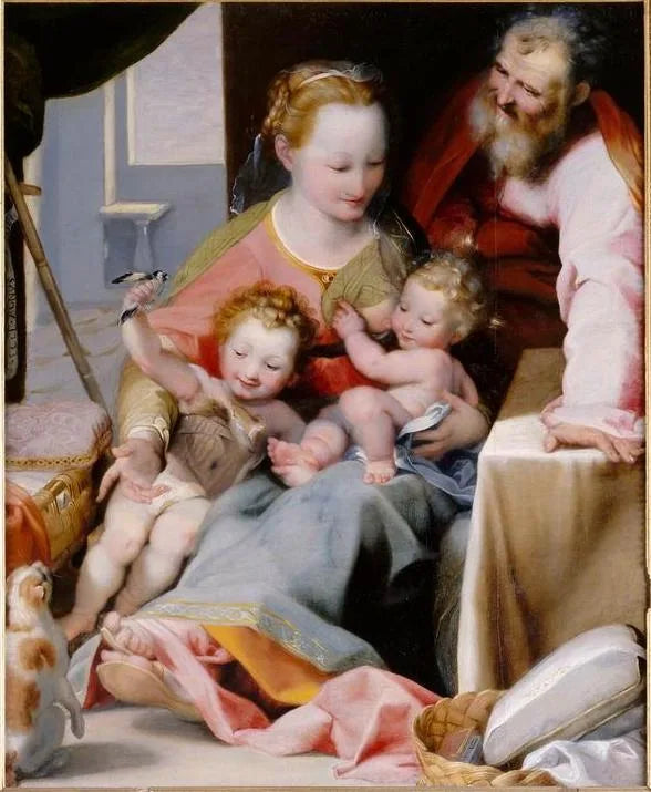 Sainte Famille au chat - Federico Barroci image 1 reproduction artisanale de tableau