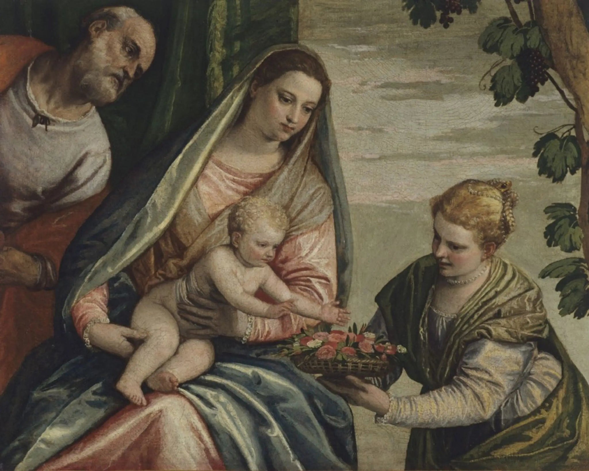 Sainte Famille avec sainte Dorothée - Paul Véronèse image 1 reproduction de peinture à l’huile